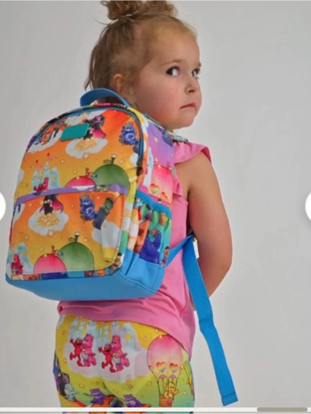 Posh Peanut Multicolor Care Bears x Sesame Friends Kids Mini Backpack